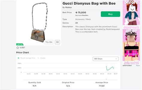 roblox gucci bag worth money